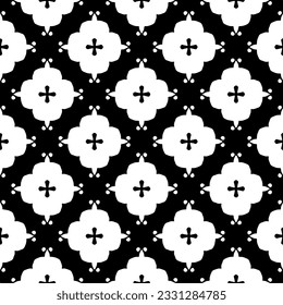 Abstract seamless monochrome pattern on white background for coloring Repeating pattern for banner, card, invitation, postcard, textile, fabric, wrapping paper.