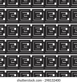 abstract seamless monochrome pattern - vector illustration