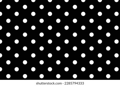 abstract seamless monochrome white dot with black bg.