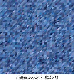 Abstract seamless mosaic background. Blue triangle geometric background. Vector illustration