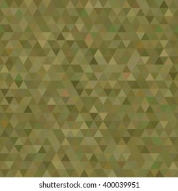 Abstract seamless mosaic background. Triangle geometric background. Vector illustration. Green colors. 