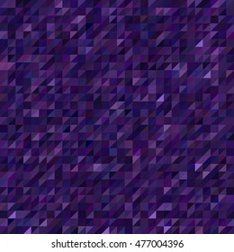 Abstract seamless mosaic background. Triangle geometric background. Vector illustration. Dark purple, violet colors