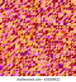 Abstract seamless mosaic background. Triangle geometric background. Vector illustration. Red, yellow, orange, pink colors.