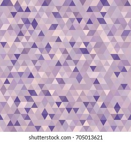 Abstract seamless mosaic background. Triangle geometric background. Vector illustration. Pastel pink, violet colors.