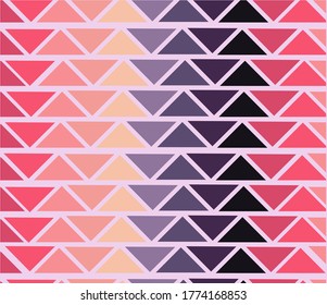 Abstract seamless mosaic geometric pattern with triangles. Vector illustration background. Pink, purple and black texture.
