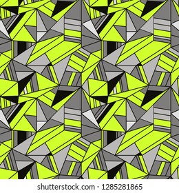 Abstract seamless mosaic. Geometric texture of many shapes.