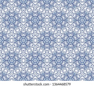 Abstract seamless mosaic with kaleidoscopes. Psychedelic seamless patterns.