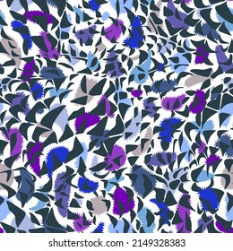 Abstract seamless mosaic pattern. Intricate geo print texture. Irregular uneven shapes with curved lines background. Trendy geometric fashion print in flat style.
