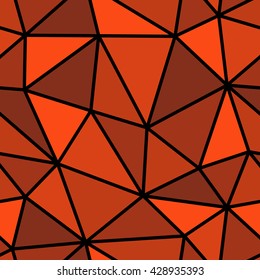 Abstract seamless mosaic pattern. Light and dark red mosaic pattern for background or wallpaper. The mosaic pattern for printing presentation or flyer. Thick lines on the mosaic pattern.