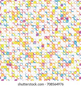 Abstract seamless mosaic with squares. Vector illustration