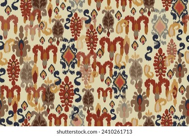 abstract seamless motif fabric patterns, abstract ikat, carpet, fabric, batik
