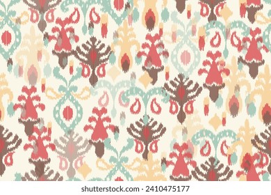 abstract seamless motif fabric patterns, abstract ikat, carpet, fabric, batik
