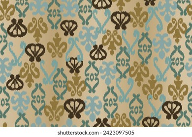 abstract seamless motif fabric patterns, abstract ikat, carpet, fabric, batik
