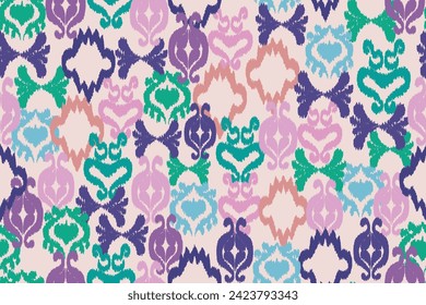 abstract seamless motif fabric patterns, abstract ikat, carpet, fabric, batik
