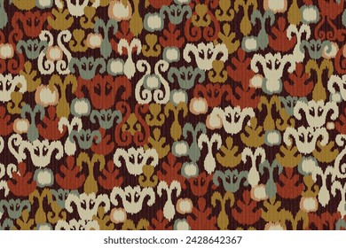 abstract seamless motif fabric patterns, abstract ikat, carpet, fabric, batik
