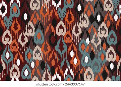 abstract seamless motif fabric patterns, abstract ikat, carpet, fabric, batik
