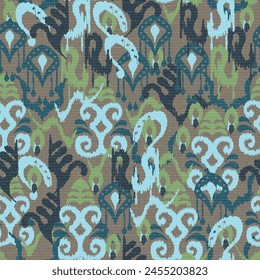 abstract seamless motif fabric patterns, abstract ikat, carpet, fabric, batik
