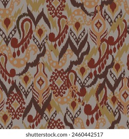 abstract seamless motif fabric patterns, abstract ikat, carpet, fabric, batik
