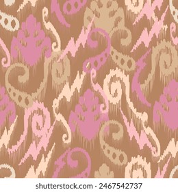 Abstrakte nahtlose Motiv Stoffmuster, abstrakte IKAT, Teppich, Stoff, Batik

