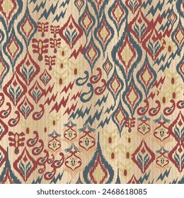 abstract seamless motif fabric patterns, abstract ikat, carpet, fabric, batik
