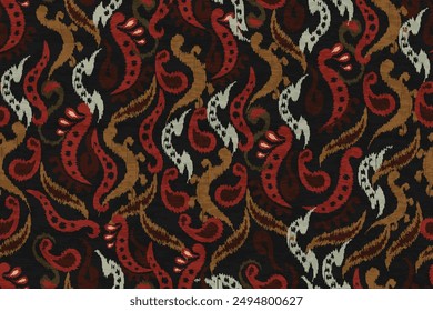 abstract seamless motif fabric patterns, abstract ikat, carpet, fabric, batik	
