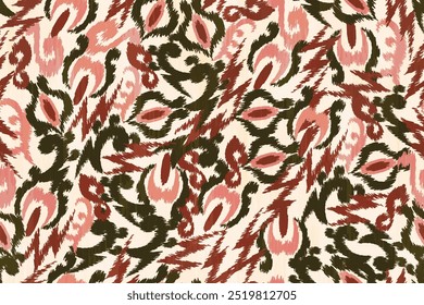 abstract seamless motif fabric patterns, abstract ikat, carpet, fabric, batik
