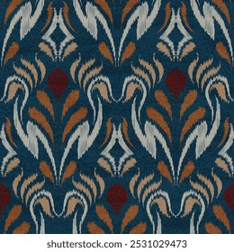 padrões de tecido de motivo sem costura abstratos, ikat abstrato, tapete, tecido, batik
