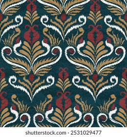 abstract seamless motif fabric patterns, abstract ikat, carpet, fabric, batik
