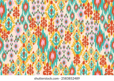 abstract seamless motif fabric patterns, abstract ikat, carpet, fabric, batik
