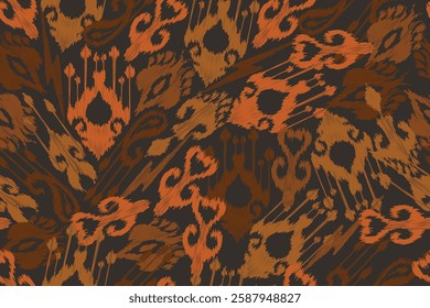 abstract seamless motif fabric patterns, abstract ikat, carpet, fabric, batik	