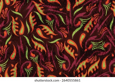 abstract seamless motif fabric patterns, abstract ikat, carpet, fabric, batik