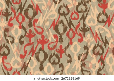 abstrakte nahtlose Motiv Stoffmuster, abstrakte Kat, Teppich, Stoff, Batik	