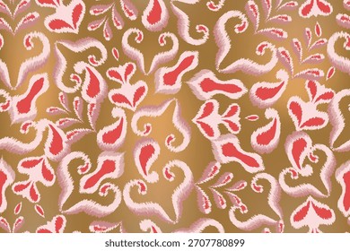 Patrones abstractos de la tela del motivo inconsútil, ikat abstracto, alfombra, tela, batik