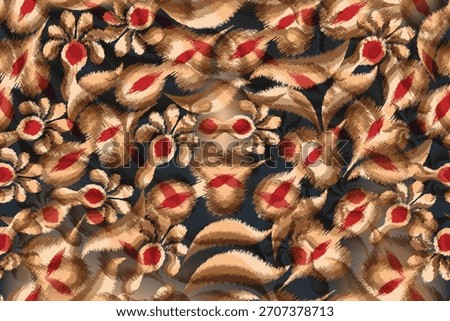 abstract seamless motif fabric patterns, abstract ikat, carpet, fabric, batik	
