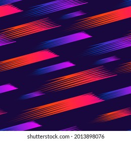 Abstract seamless motion light line pattern. Neon simle stripe repeat print. Endless geometric digital background.