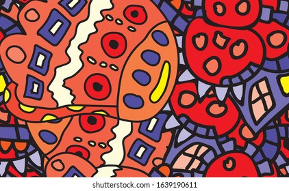 Abstract seamless multicolor vector background