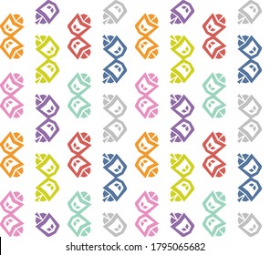 Abstract seamless multicolored pattern. Modern stylish texture. Repeating colorful tiles with geometric objects. Tileable pastel colored wallpaper. Usable as tiling, wrappping papers, wallpapers etc. 