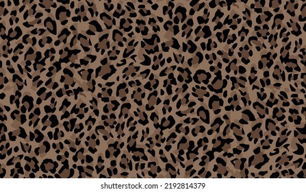 Abstract Seamless Multicolored Vector Leopard Spots Seamless Pattern Trendy Fashion Colors New Season Allover Fabric Print Design Modern Tiny Dots Brown Tones