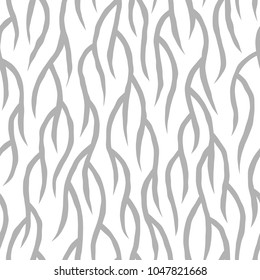 Abstract seamless nature pattern. Root-like structure. Striped lines with rough edges