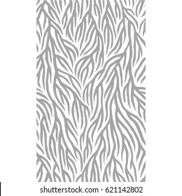 Abstract seamless nature pattern. Root-like structure. Striped lines with rough edges