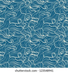 Abstract seamless ocean pattern. Water abstraction