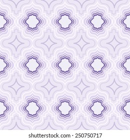 Abstract seamless oriental ornate purple vector pattern.