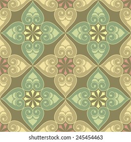 Resumen del patrón vectorial oriental ornamentado sin fisuras.