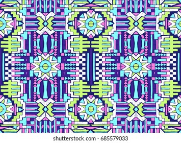 Abstract seamless Oriental pattern. The fabric was dyed with India ink. Indonesian batik. Ethnic motif. Marble watercolor painting. The effect of multi-colored foil.