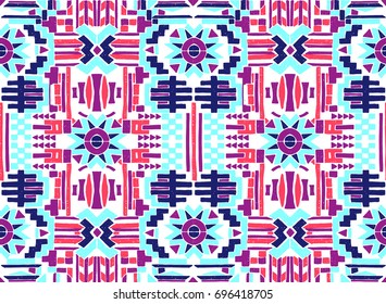 Abstract seamless Oriental pattern. The fabric was dyed with India ink. Indonesian batik. Ethnic motif. Marble watercolor painting. The effect of multi-colored foil.
