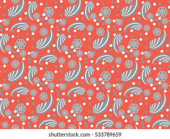Abstract seamless oriental pattern, vector illustration. Colored oriental ornament of geometrical and plant elements. Turkish cucumber, Persian cypress, oriental decor, Allah tears, Paisley