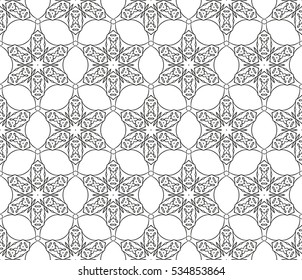 Abstract seamless oriental pattern, Vector illustration. East ornament of geometrical elements 