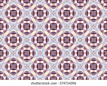 Abstract seamless oriental pattern,  Vector illustration. East ornament of geometrical elements and mandalas. Pattern based on the repetition and alternation of its constituent elements.