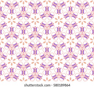 Abstract seamless oriental pattern,  Vector illustration. East ornament of geometrical elements and mandalas. Pattern based on the repetition and alternation of its constituent elements.