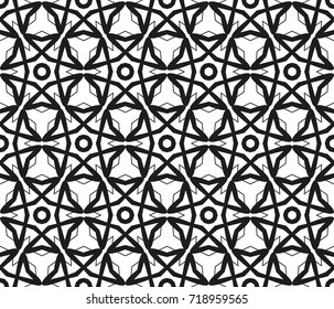 Abstract seamless oriental pattern, Vector illustration. East ornament of geometrical elements and mandalas. Pattern based on the repetition and alternation of its constituent elements.